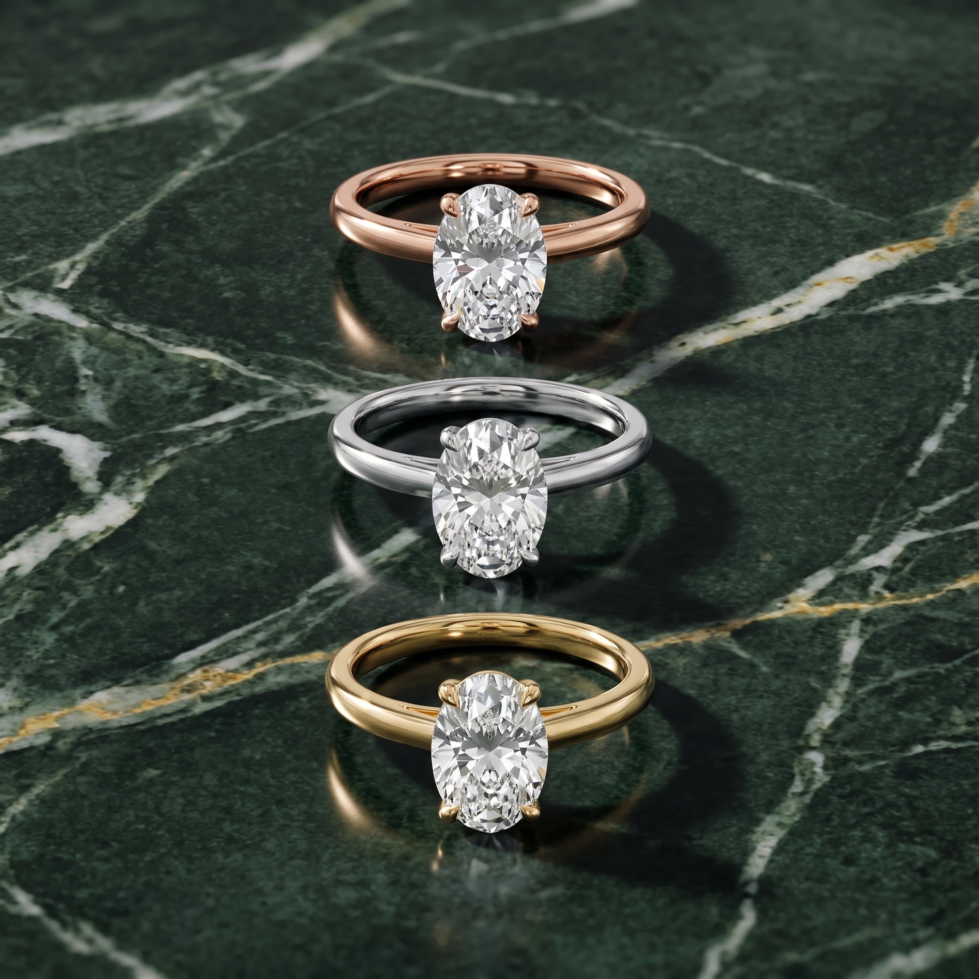 Sadie Cathedral Solitaire Oval Diamond Ring in White Gold - 3rings.jpg