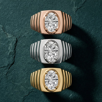 Wells Ridged Dome Oval Diamond Engagement Ring in Rose Gold - 3rings.jpg