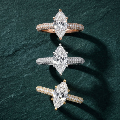 Thalia Micropavé Marquise Diamond Engagement Ring in Rose Gold - 3rings.jpg