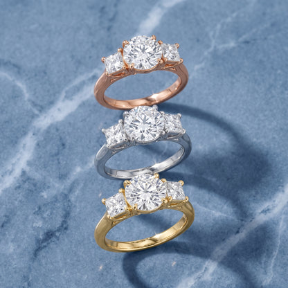 Sienna Three-Stone Round Diamond Ring in Rose Gold - 3rings.jpg