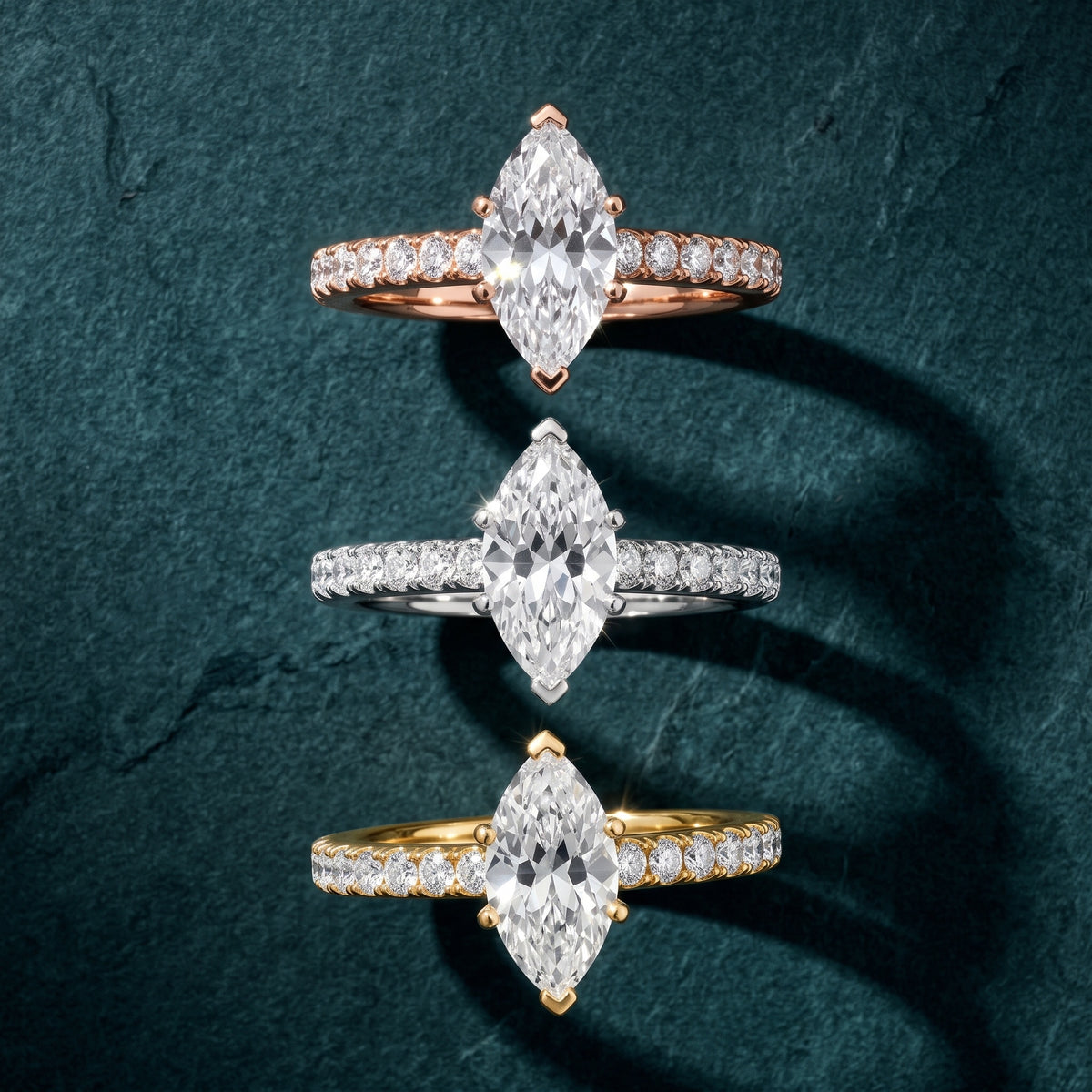 Keira Statement Pavé Marquise Diamond Engagement Ring in Yellow Gold - 3rings.jpg