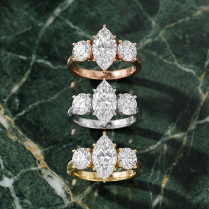 Esme Three-Stone Tapered Marquise Diamond Ring in Silver - 3rings.jpg