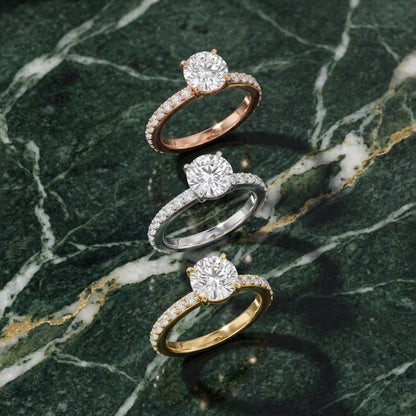 Aisha Pavé Solitaire Round Diamond Engagement Ring in Platinum - 3rings.jpg