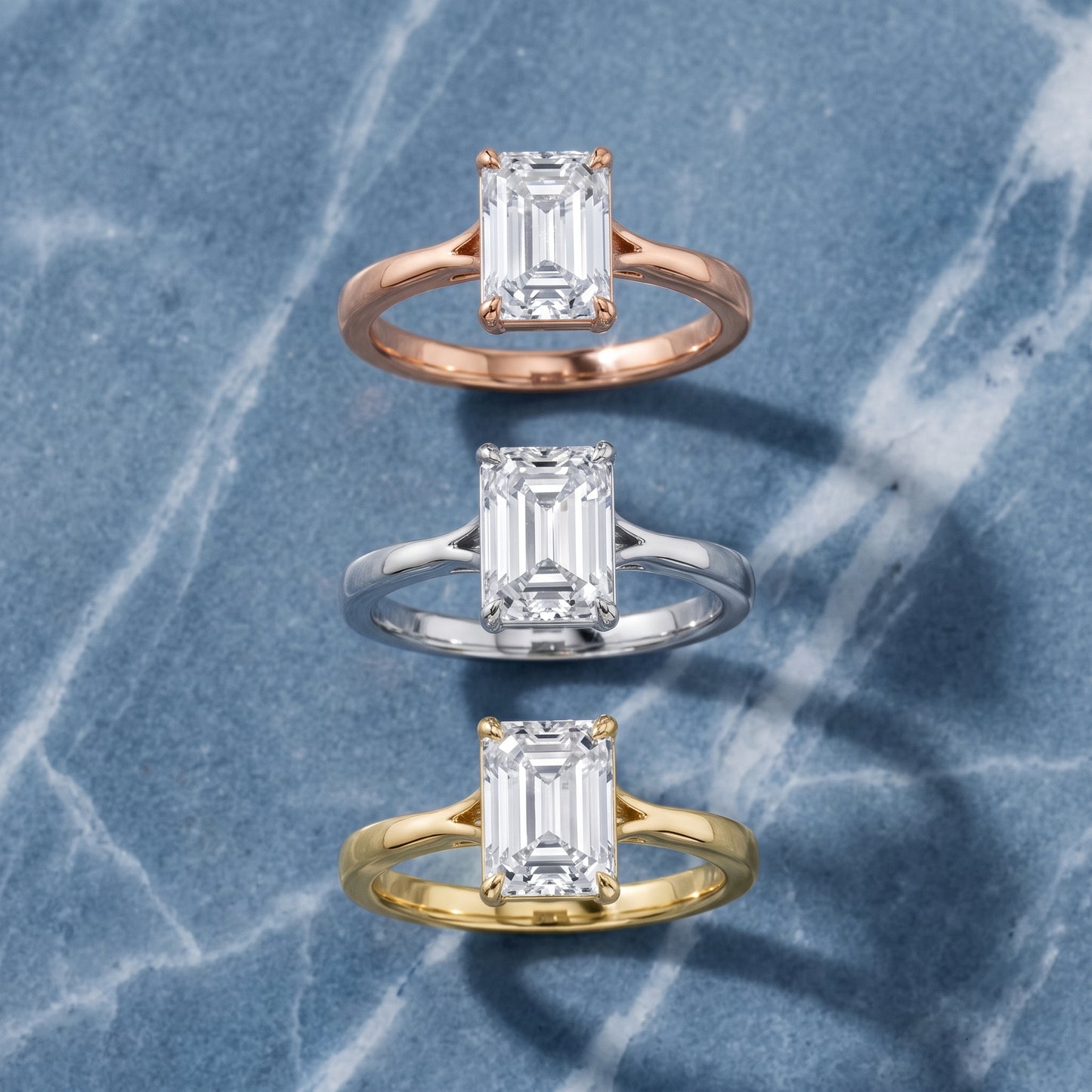 Anais Trellis Solitaire Emerald Diamond Engagement Ring in Rose Gold - 3rings.jpg