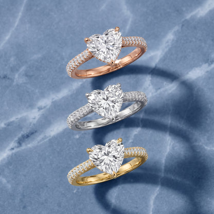 Della Hidden Halo Pavé Heart Diamond Engagement Ring in White Gold - 3rings.jpg