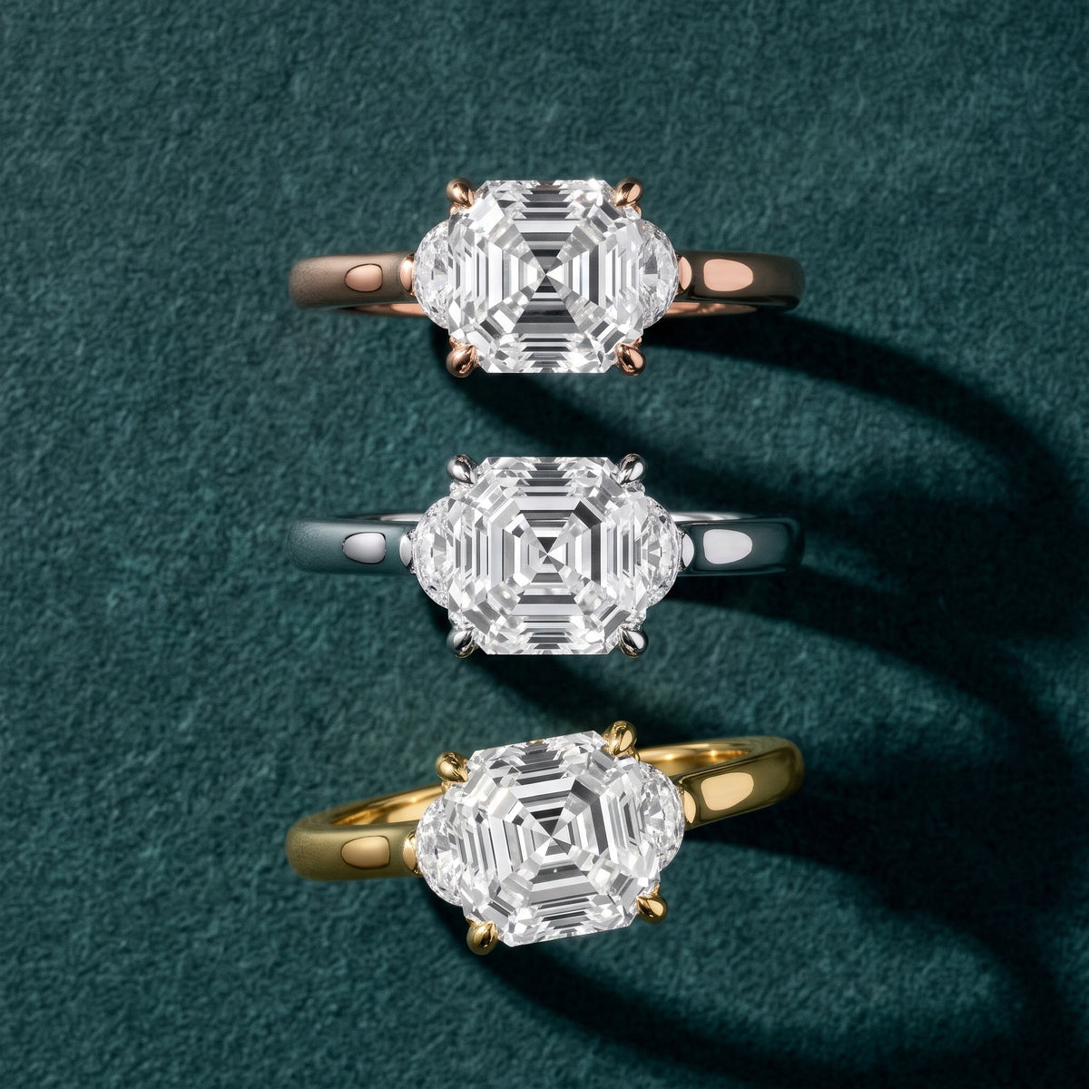 Hilary Half-Moon Three-Stone Asscher Diamond Engagement Ring in Platinum - 3rings.jpg