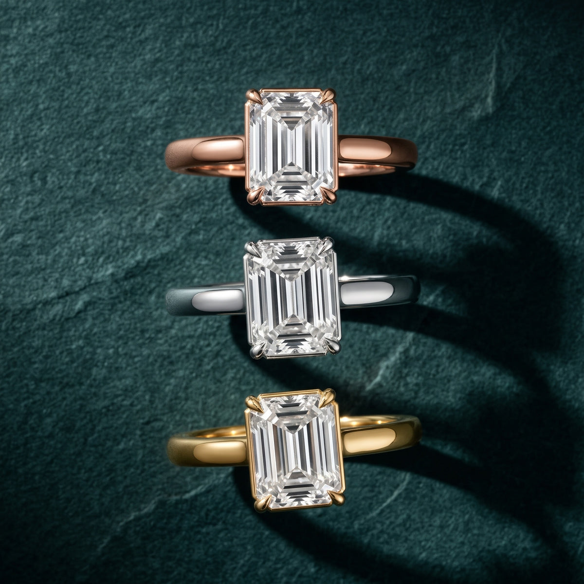 Ashland Basket Solitaire Emerald Diamond Engagement Ring in Yellow Gold - 3rings.jpg