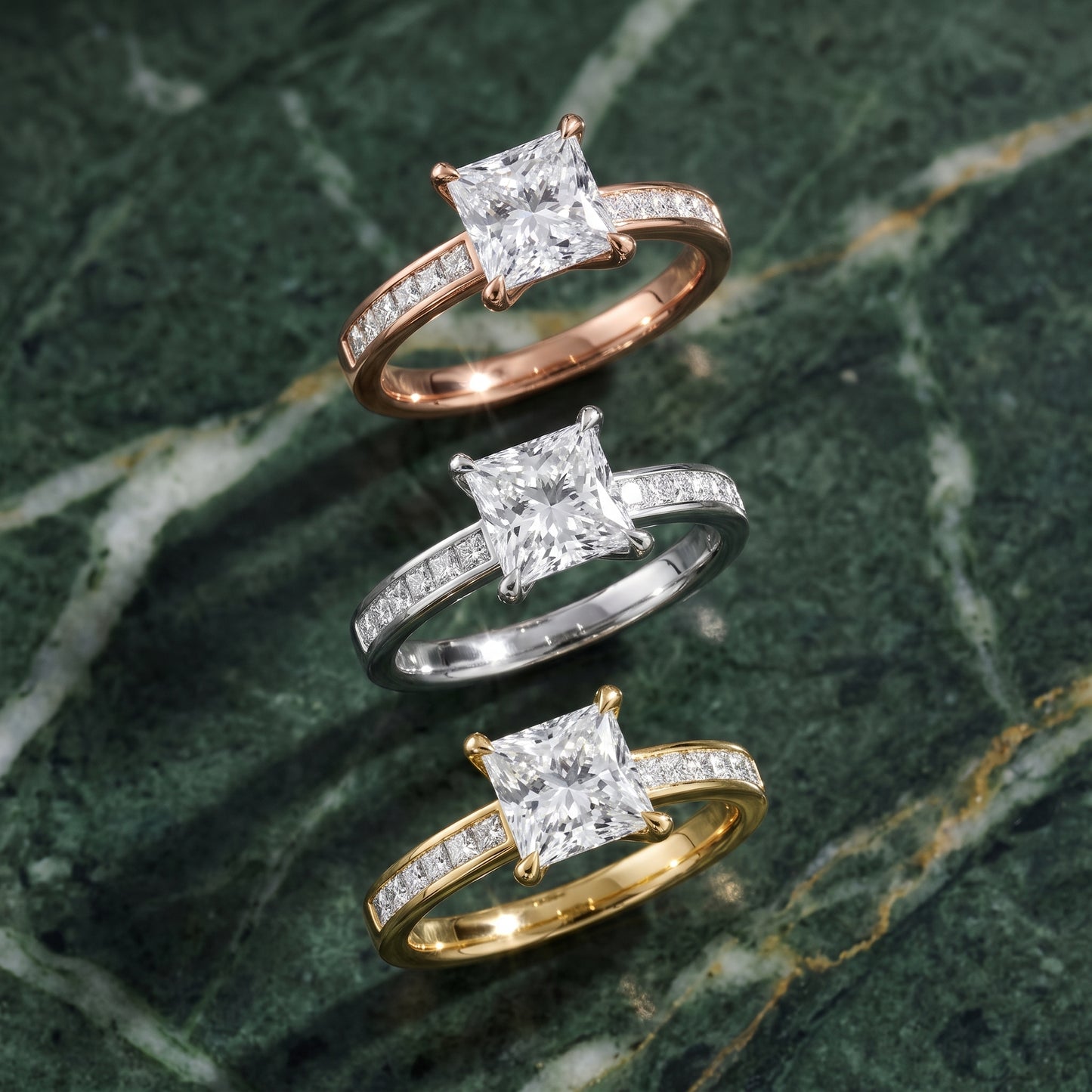 Maren Sidestone Channel Set Princess Diamond Engagement Ring in Platinum - 3rings.jpg
