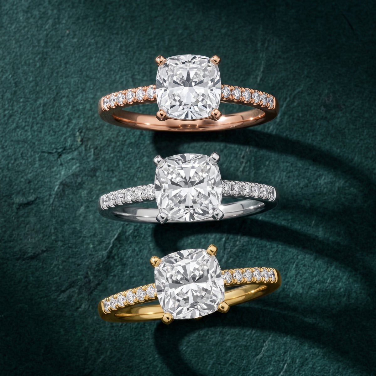 Salem Pavé Cushion Diamond Engagement Ring in White Gold - 3rings.jpg