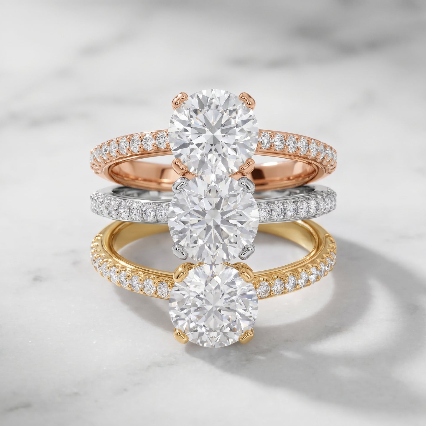 Violet Hidden Halo Pavé Round Diamond Ring in Yellow Gold - 3rings.jpg