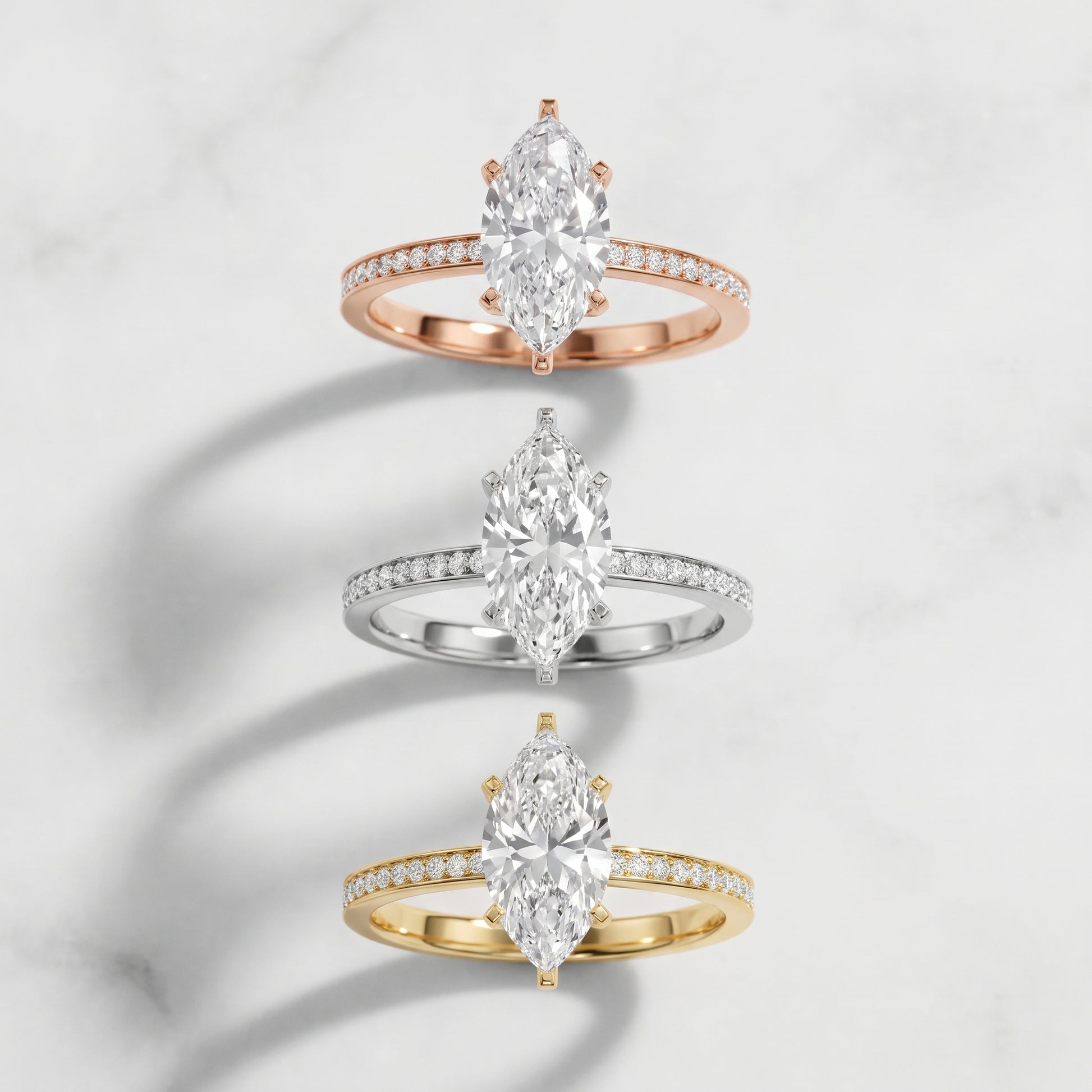 Naia Hidden Halo Marquise Diamond Ring in Rose Gold - 3rings.jpg