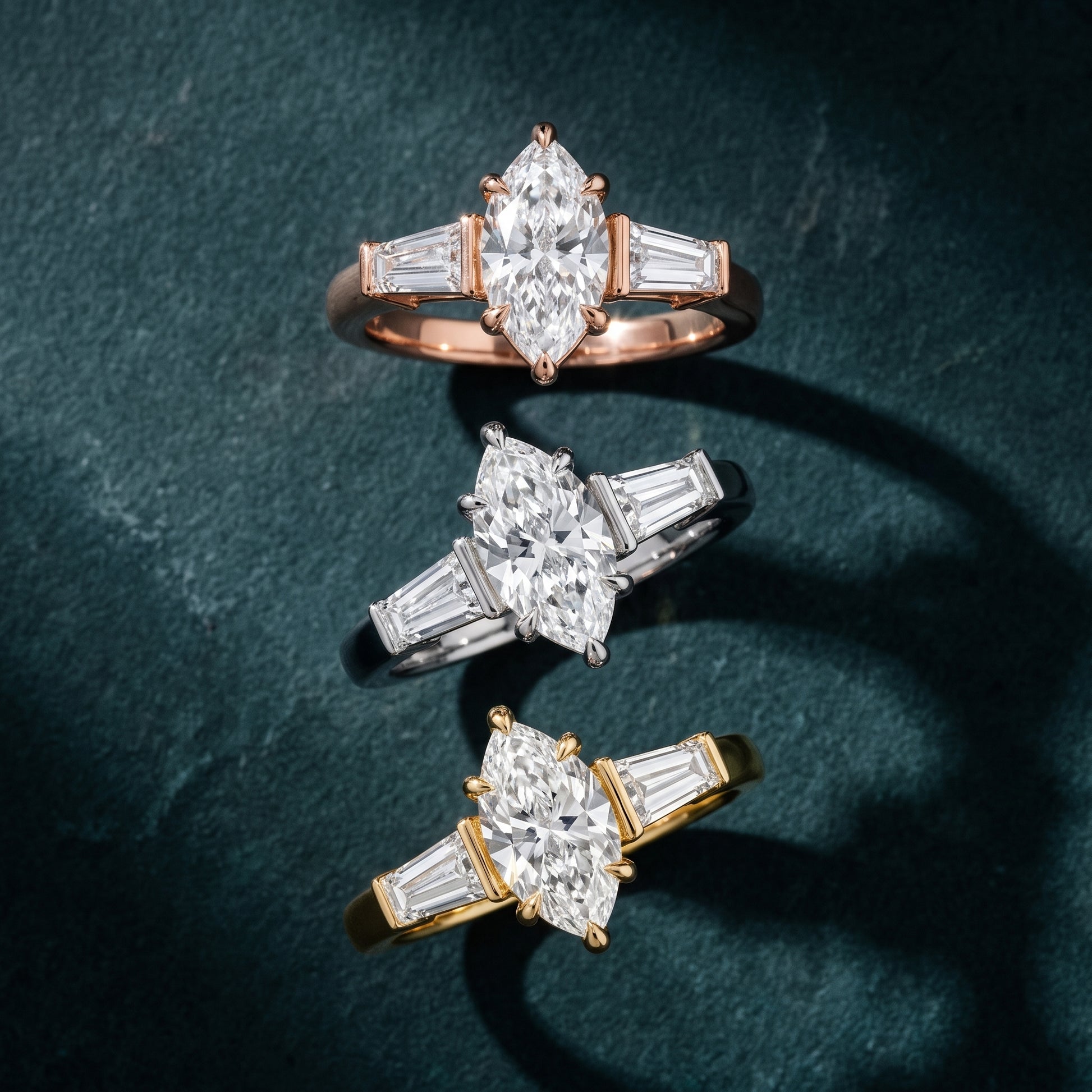 Layla Tapered Baguette Marquise Diamond Ring in Silver - 3rings.jpg