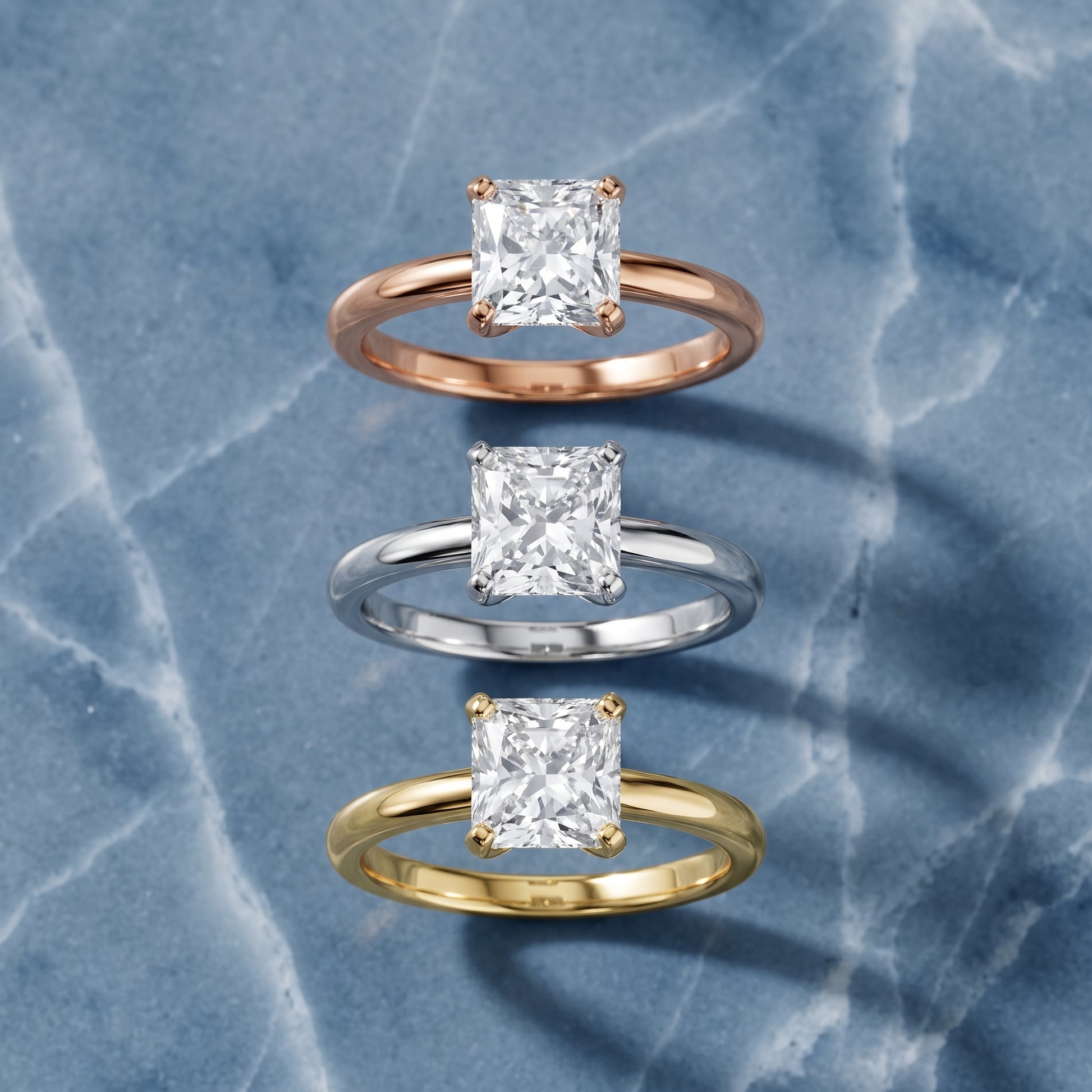 Wren Solitaire Radiant Diamond Ring in Rose Gold - 3rings.jpg