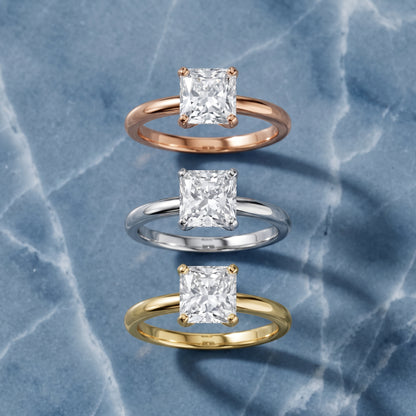 Wren Solitaire Radiant Diamond Ring in Rose Gold - 3rings.jpg