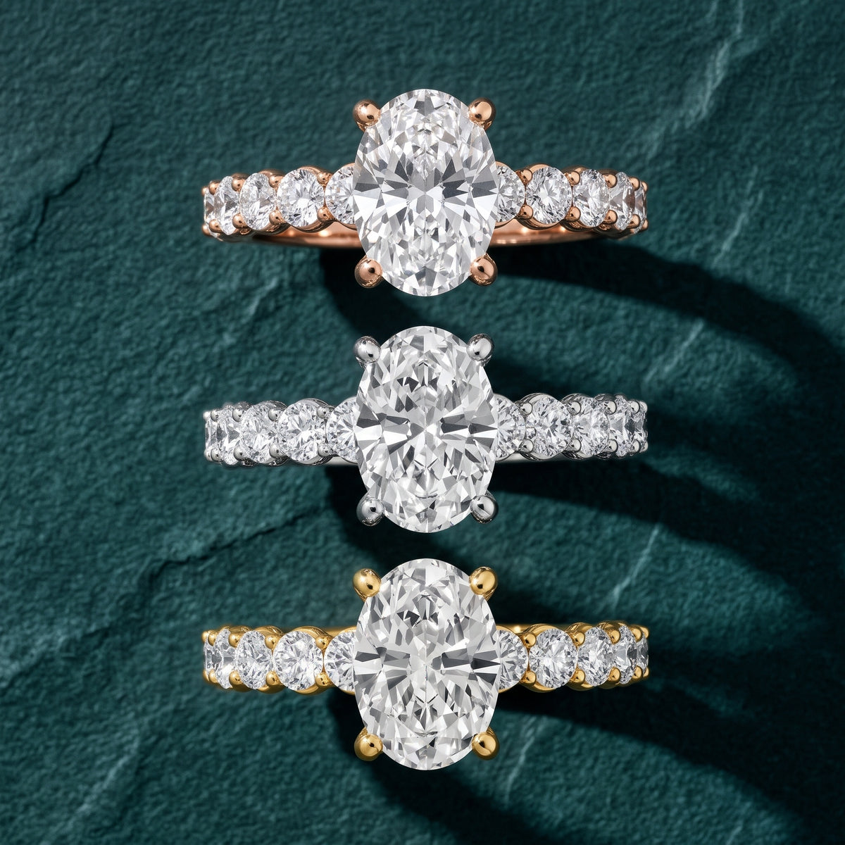Sterling Statement Pavé Oval Diamond Engagement Ring in White Gold - 3rings.jpg