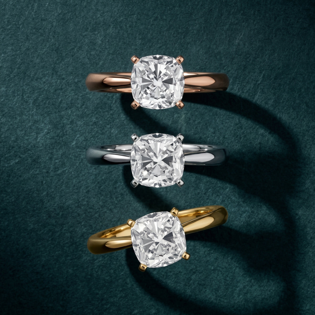Arlette Solitaire Knife Edge Cushion Diamond Engagement Ring in Yellow Gold - 3rings.jpg