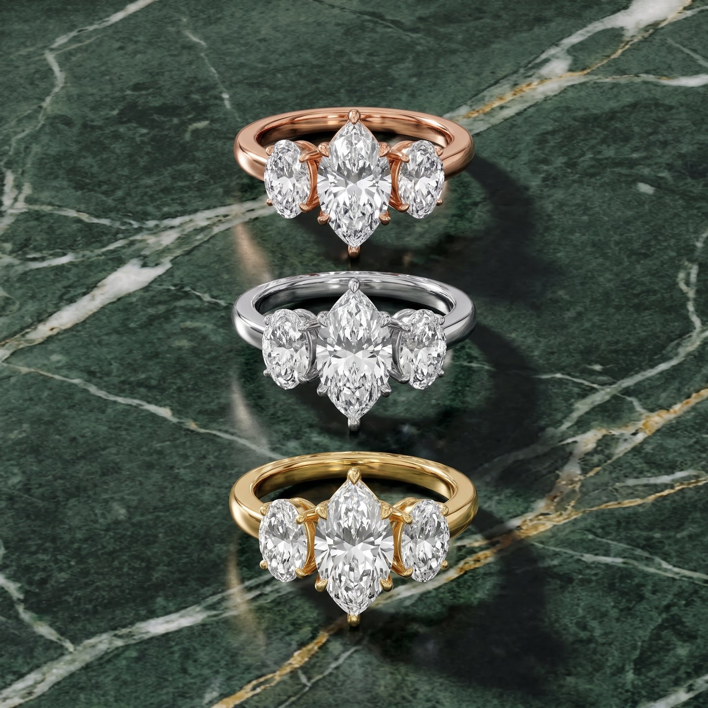 Lila Three-Stone Marquise Diamond Ring in Silver - 3rings.jpg