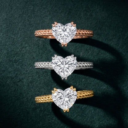 Lacey Rope Solitaire Heart Diamond Engagement Ring in Yellow Gold - 3rings.jpg