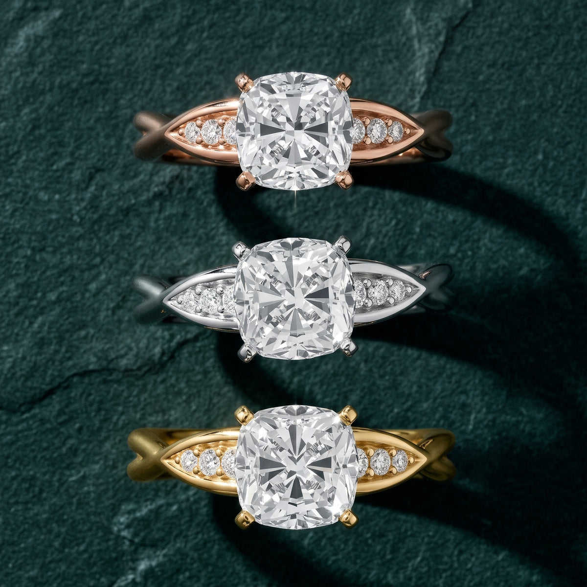Stefania Twist Cushion Diamond Engagement Ring in Platinum - 3rings.jpg