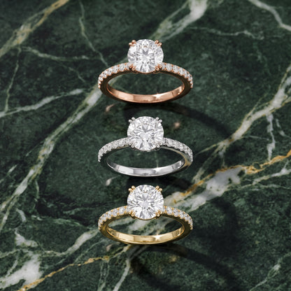 Novara Solitaire Pavé Round Diamond Ring in Silver - 3rings.jpg
