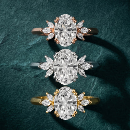 Cary Vine Cluster Oval Diamond Engagement Ring in Silver - 3rings.jpg