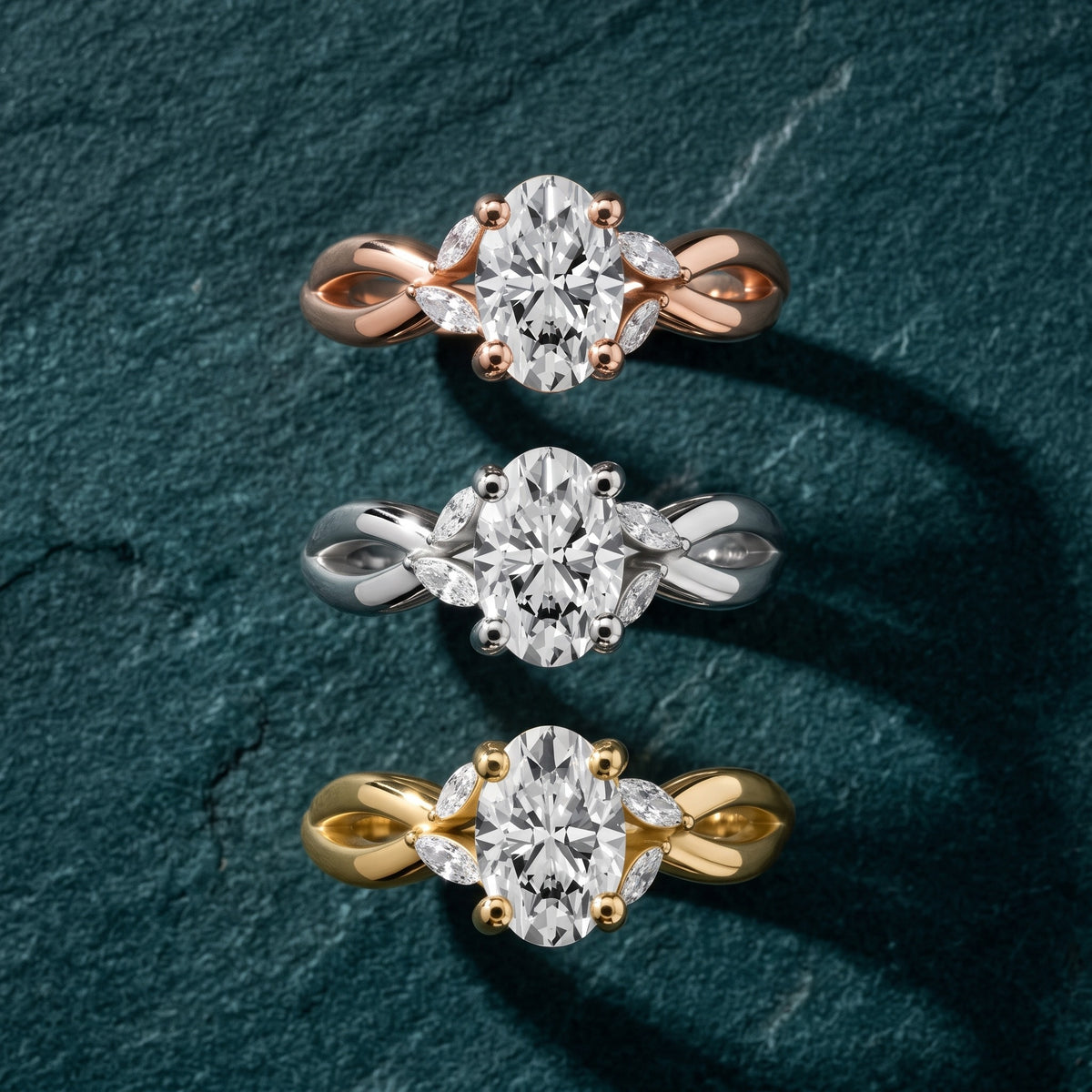 Luna Glow Twisted Oval Diamond Engagement Ring in White Gold - 3rings.jpg