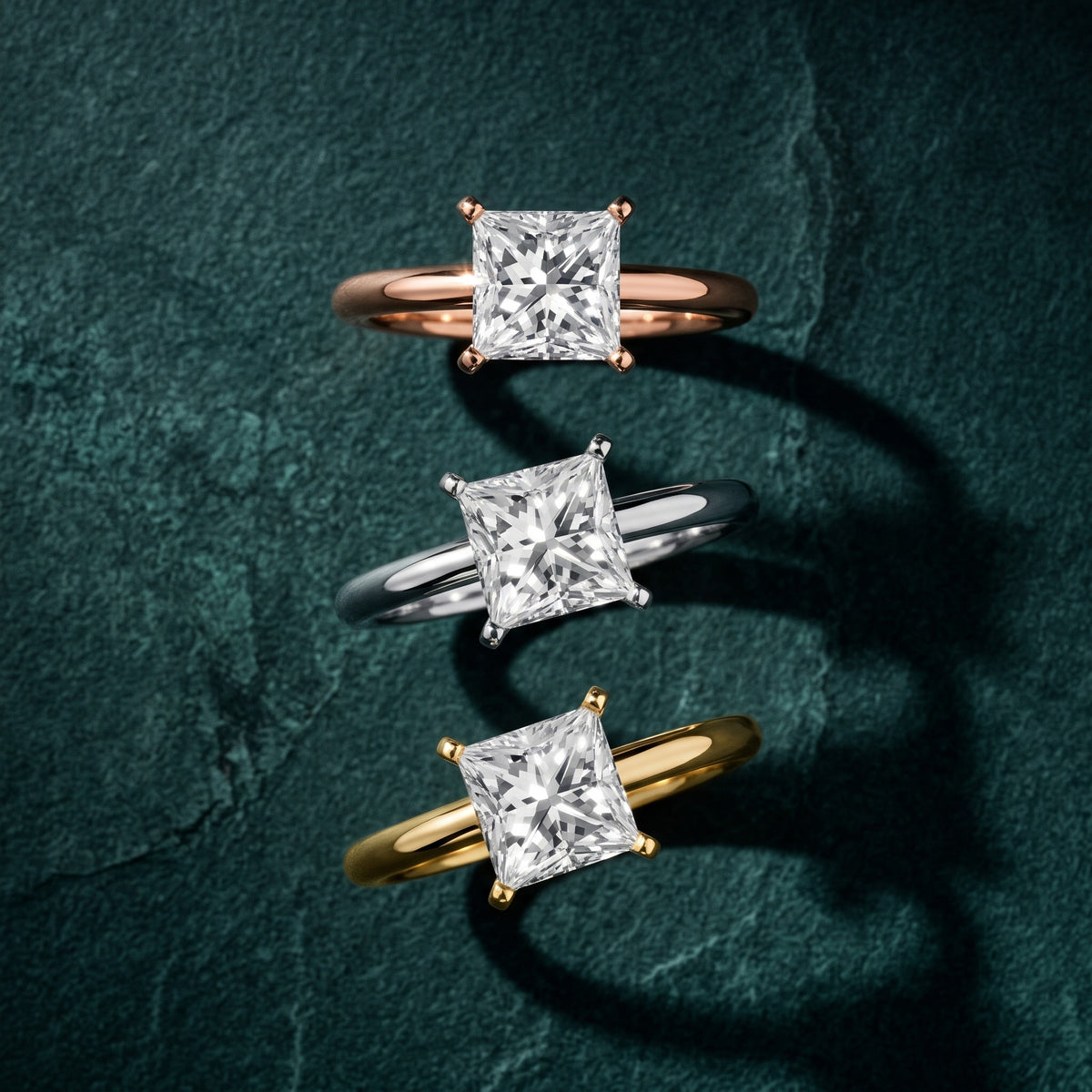 Giulia Solitaire Princess Diamond Engagement Ring in Rose Gold - 3rings.jpg