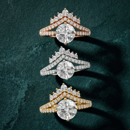 Annette Split Shank Pavé Round Diamond Engagement Ring in Rose Gold - 3rings.jpg