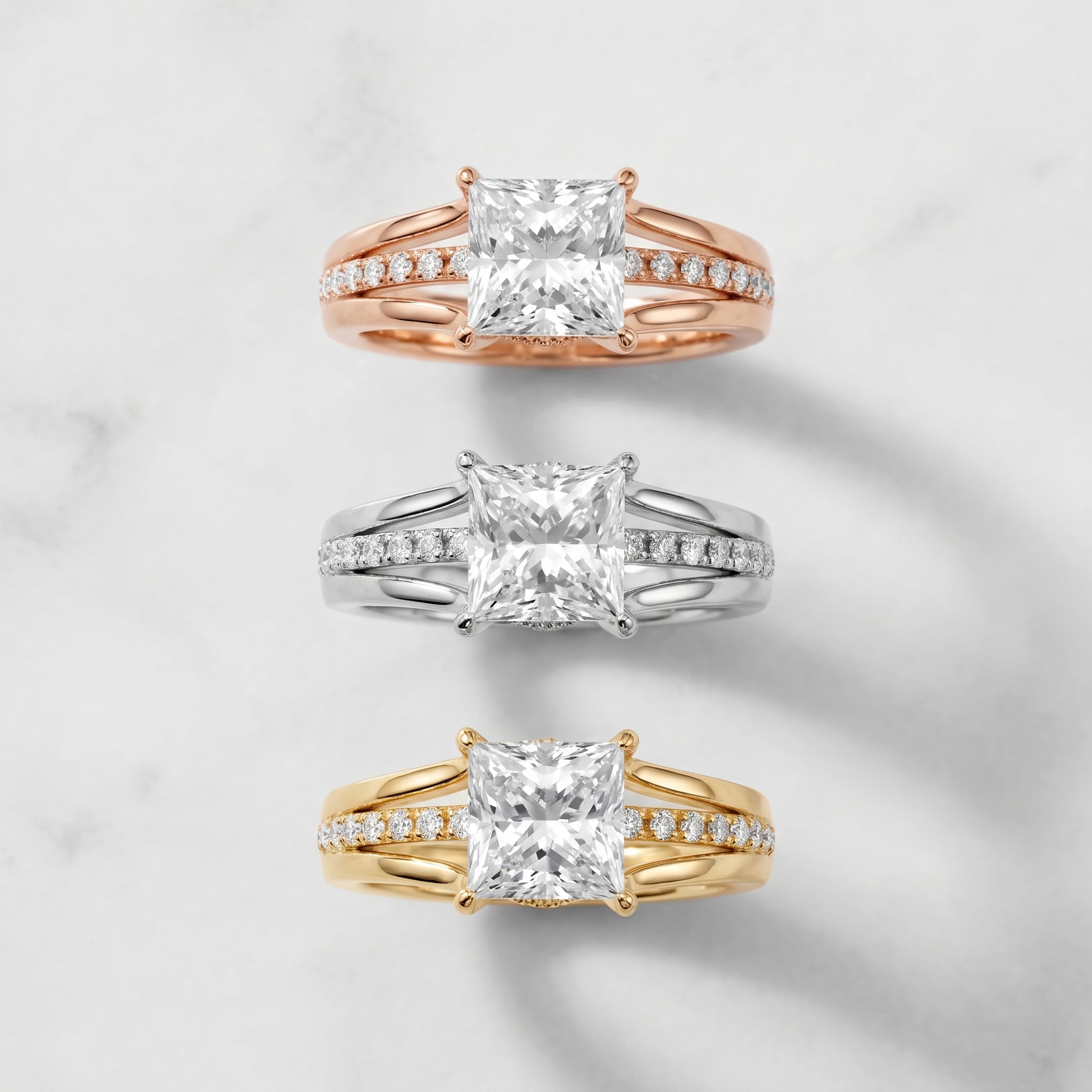 Scarlett Split Shank Pavé Princess Diamond Ring in Platinum - 3rings.jpg