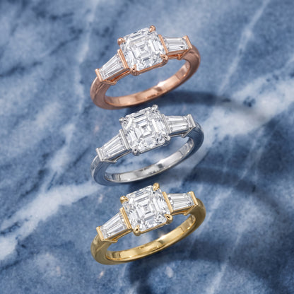 Zelda Tapered Baguette Asscher Diamond Engagement Ring in Yellow Gold - 3rings.jpg