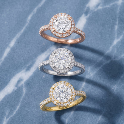 Sophie Halo Pavé Round Diamond Ring in Platinum - 3rings.jpg