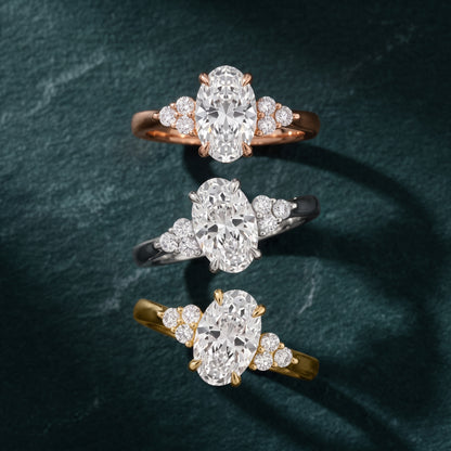 Anya Sidestone Cluster Oval Diamond Ring in Silver - 3rings.jpg