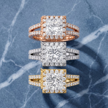 Kira Halo Split Shank Princess Diamond Engagement Ring in Yellow Gold - 3rings.jpg