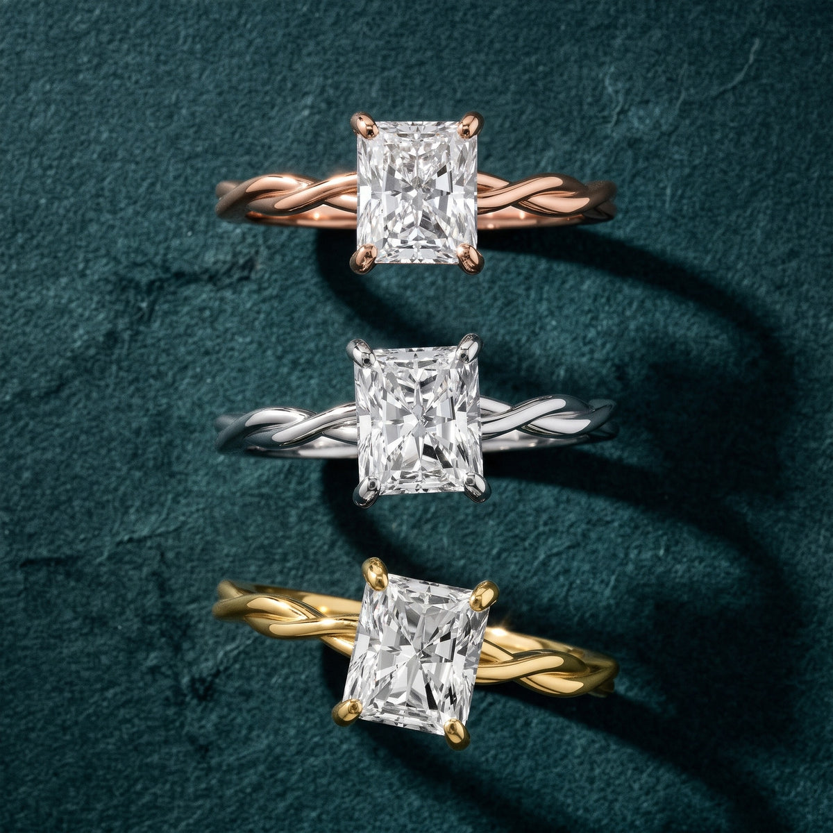 Iris Twist Radiant Diamond Engagement Ring in White Gold - 3rings.jpg