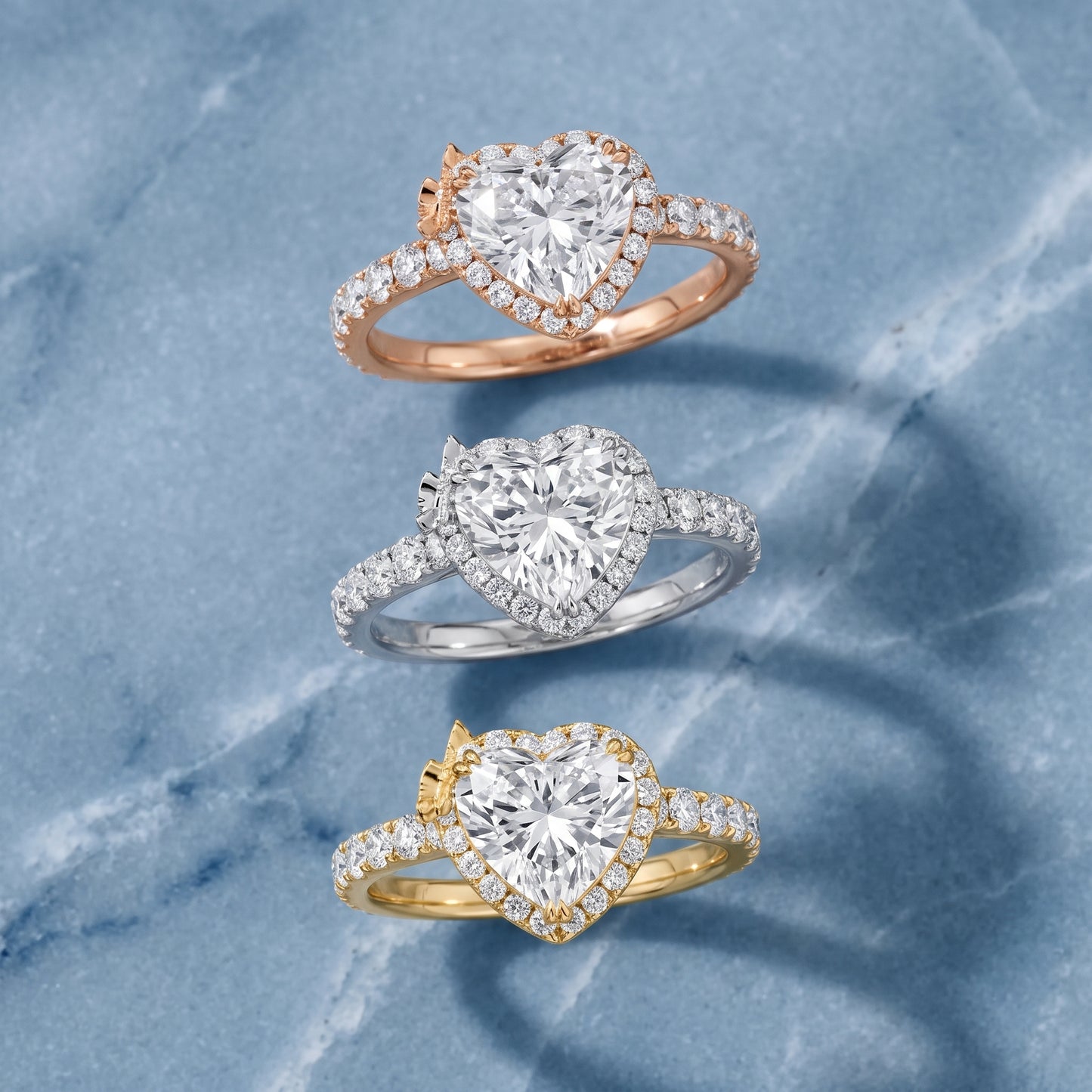 Chloe Halo Pavé Heart Diamond Ring in Silver - 3rings.jpg