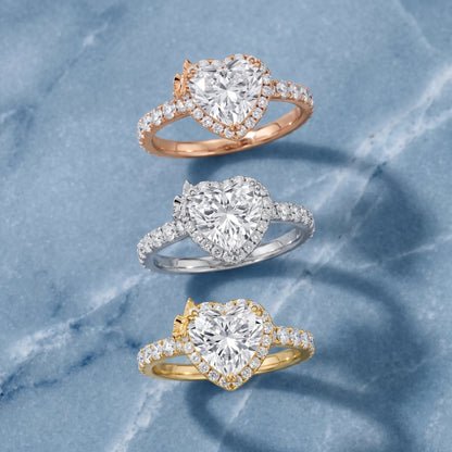 Chloe Halo Pavé Heart Diamond Ring in Silver - 3rings.jpg