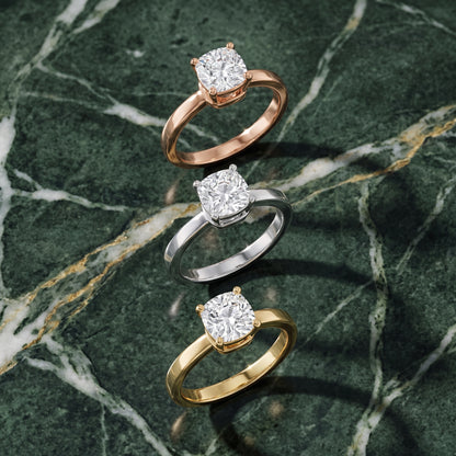 Delia Solitaire Cushion Diamond Engagement Ring in Platinum - 3rings.jpg