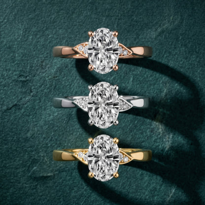 Annabelle Leaf Pavé Oval Diamond Engagement Ring in Platinum - 3rings.jpg