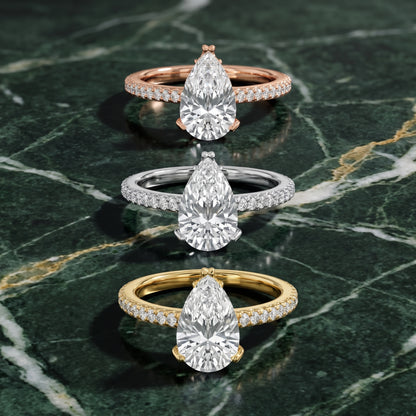 Violet Hidden Halo Pavé Pear Diamond Ring in Rose Gold - 3rings.jpg