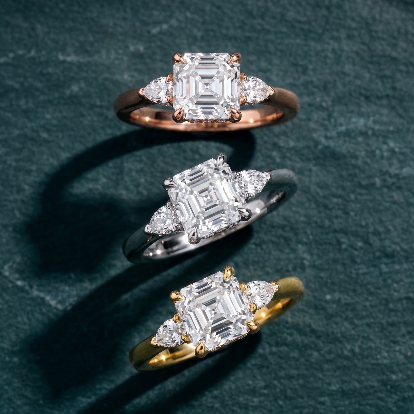 Leila Three-Stone Asscher Diamond Engagement Ring in Silver - 3rings.jpg