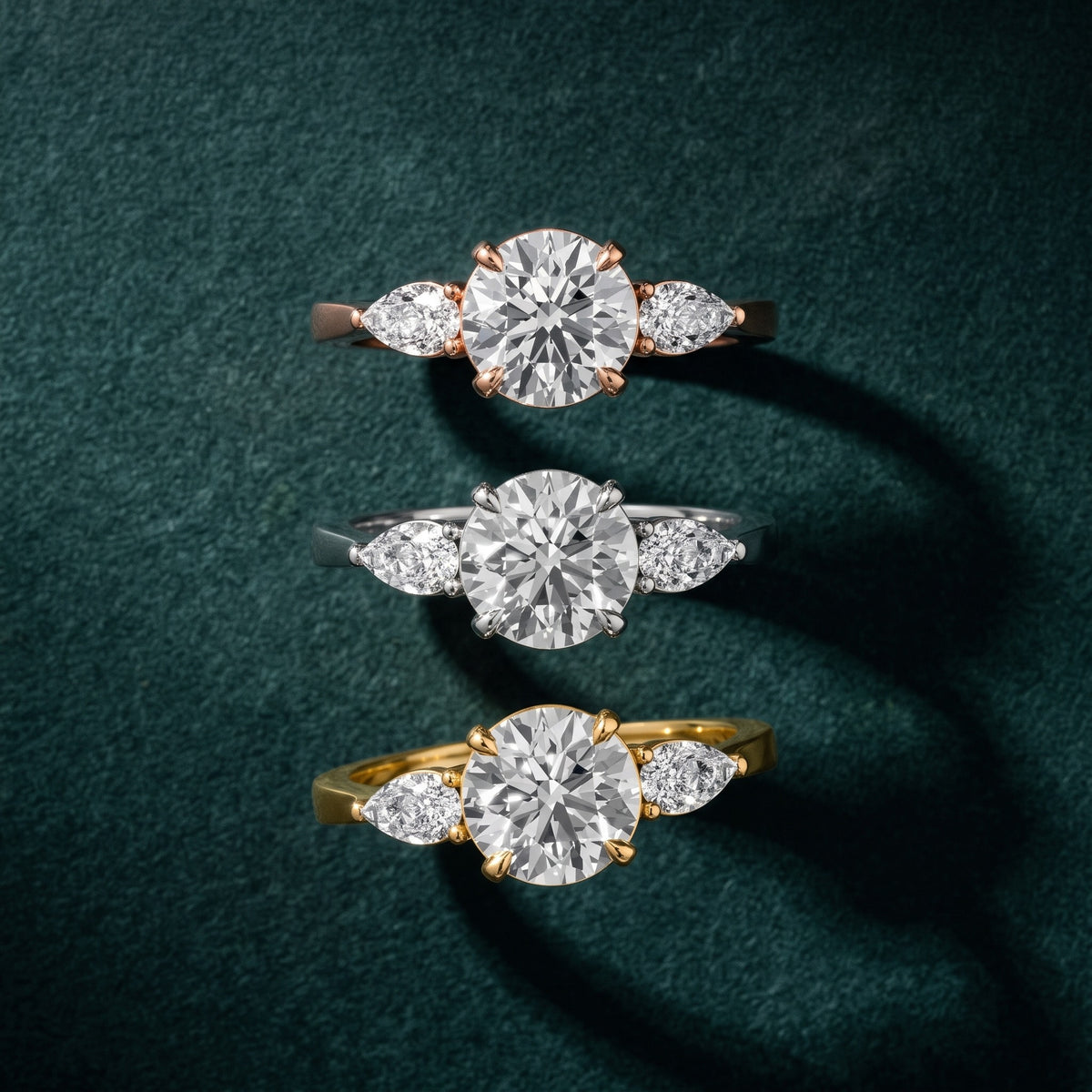 Grace Three Stone Round Diamond Engagement Ring in White Gold - 3rings.jpg