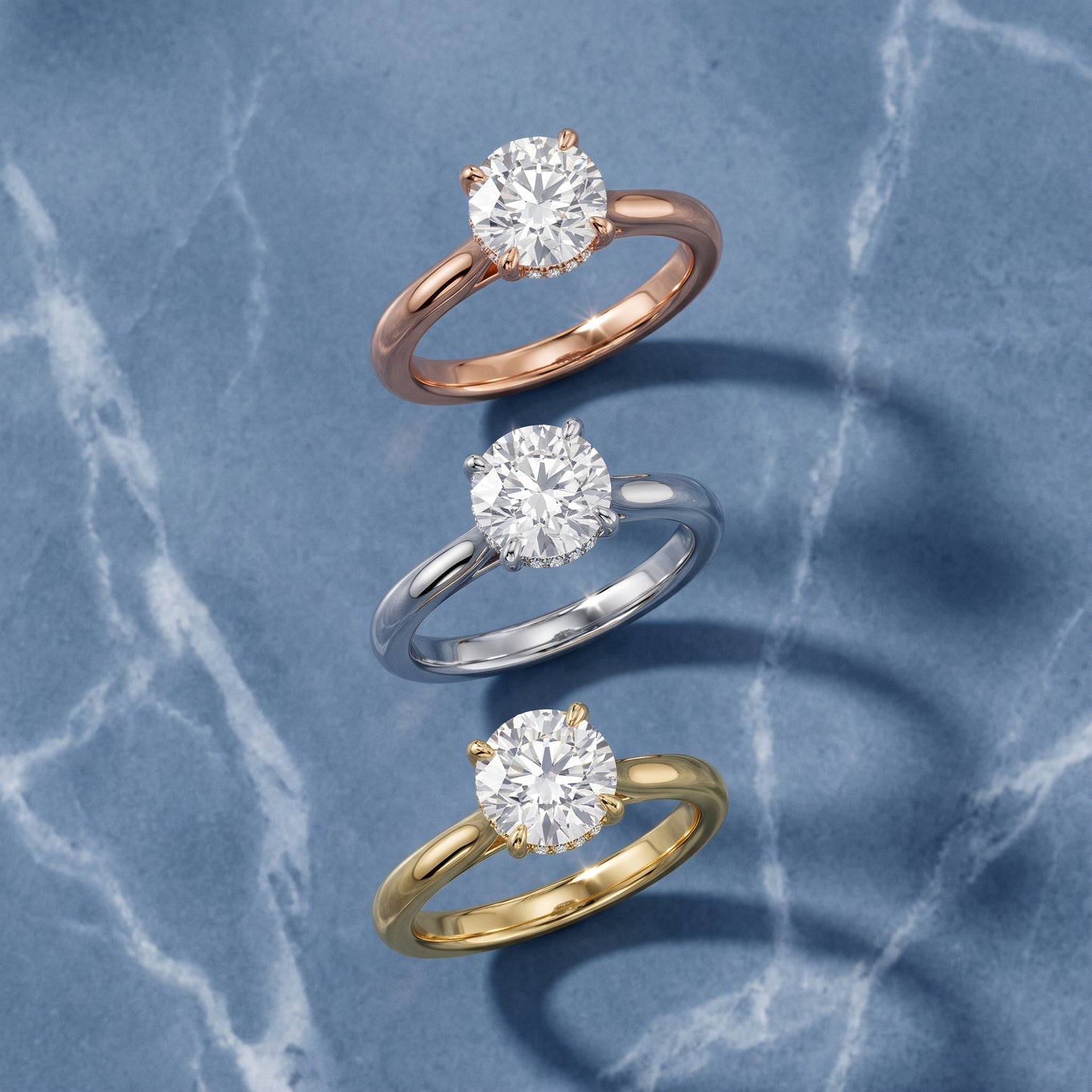 Mena Hidden Halo Round Diamond Engagement Ring in Rose Gold - 3rings.jpg