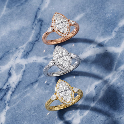Eliza Halo Sidestone Marquise Diamond Engagement Ring in White Gold - 3rings.jpg