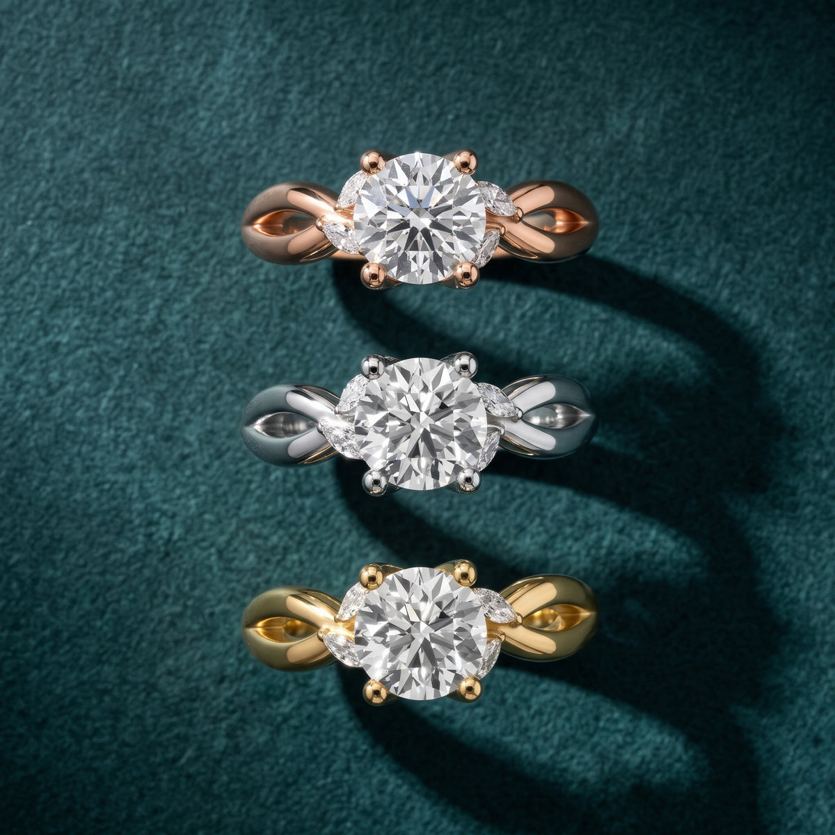 Luna Glow Twisted Round Diamond Engagement Ring in White Gold - 3rings.jpg
