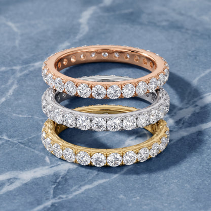 Blair French Pavé Round Diamond Eternity Band in Rose Gold - 3rings.jpg