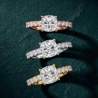 Lynn Statement Pavé Cushion Diamond Engagement Ring in Rose Gold - 3rings.jpg