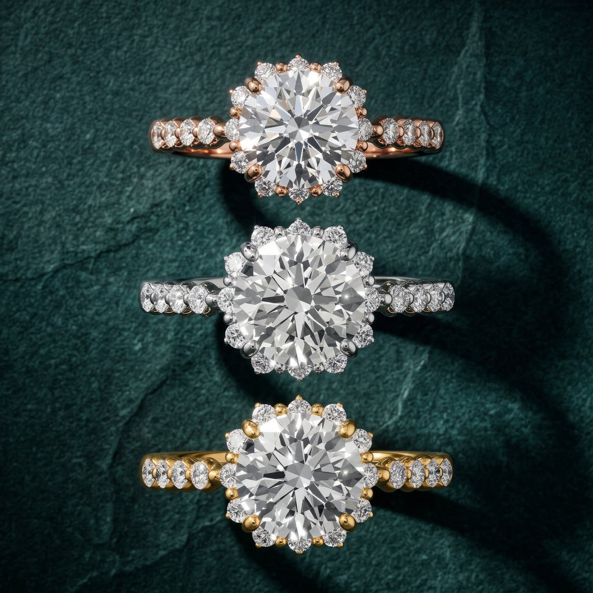 Carlotta Scalloped Halo Round Diamond Engagement Ring in Yellow Gold - 3rings.jpg