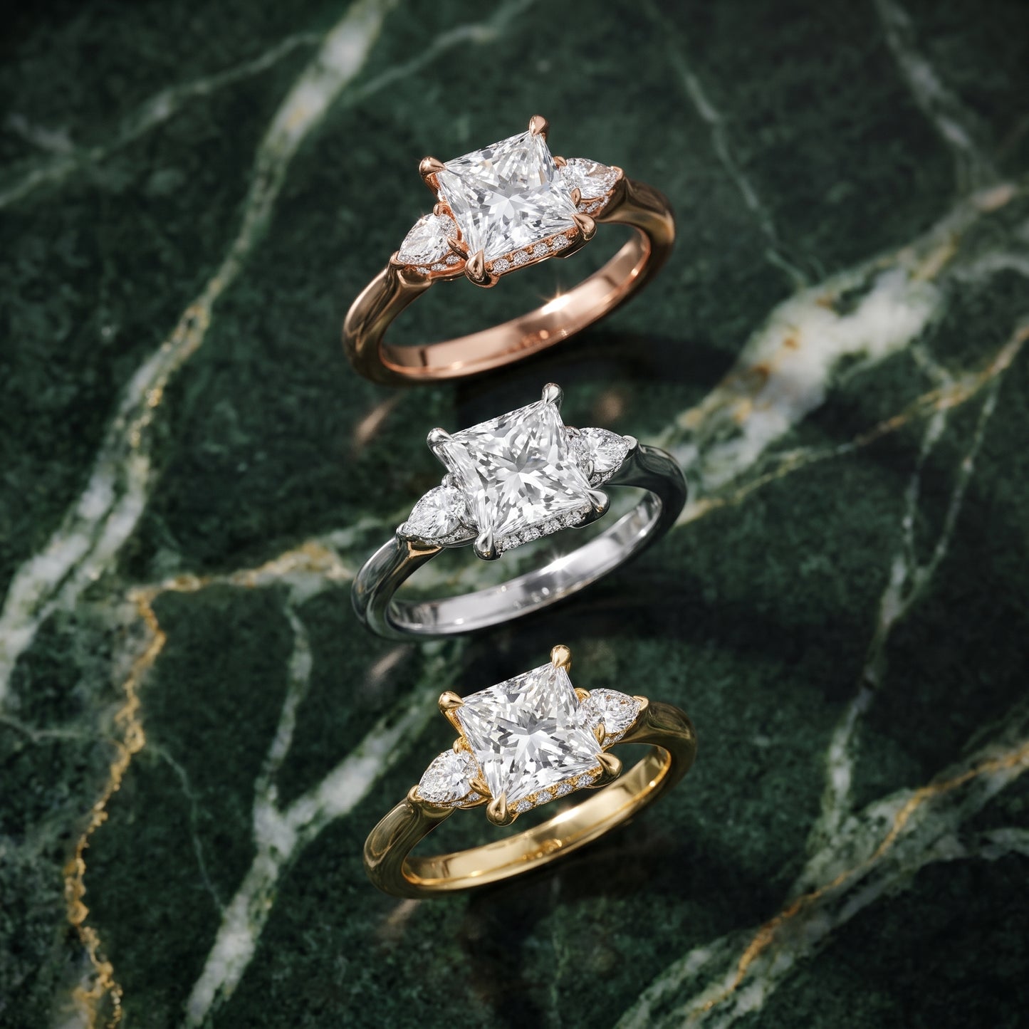 Leila Three-Stone Princess Diamond Engagement Ring in White Gold - 3rings.jpg