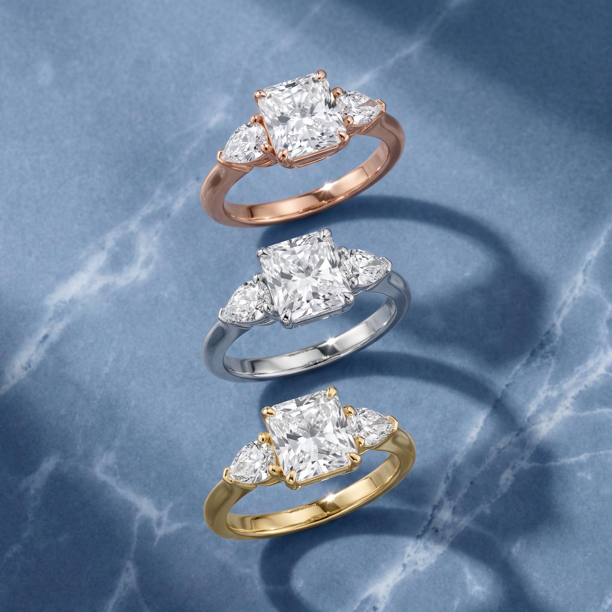 Mirabel Three-Stone Radiant Diamond Engagement Ring in White Gold - 3rings.jpg
