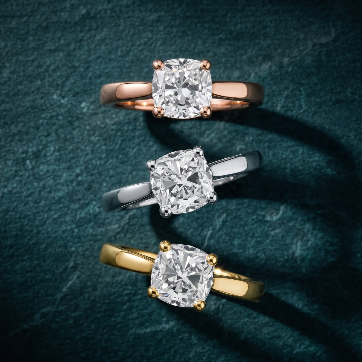 Sofia Cathedral Cushion Diamond Engagement Ring in Platinum - 3rings.jpg